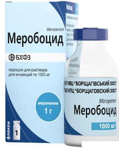 МЕРОБОЦИД порошок д/р-ра д/ин. 1000 мг фл., в пачке №1