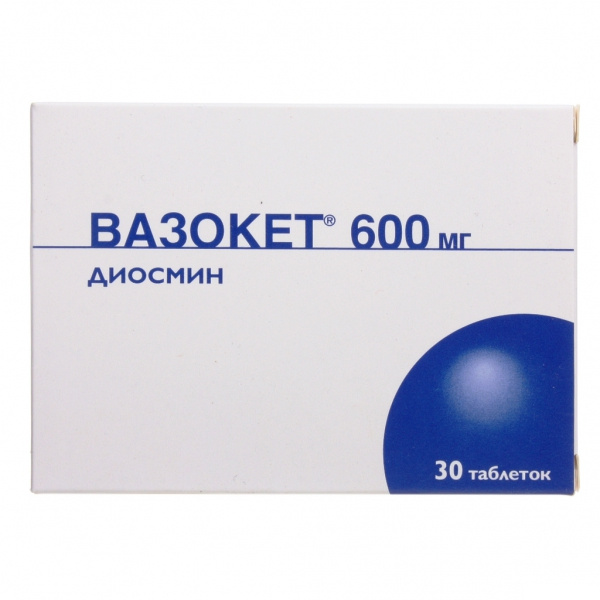 ВАЗОКЕТ табл. 600 мг №30