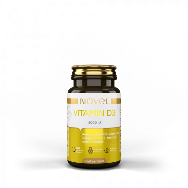 ВИТАМИНЫ жевательные NOVEL НОВЕЛ Витамин Д3 со вкусом ананаса №60
